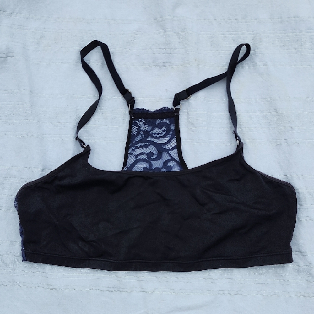 Lily of France Black and Blue Lace Bandeau